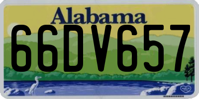 AL license plate 66DV657