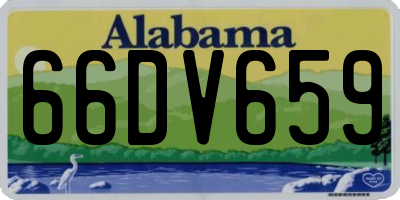 AL license plate 66DV659