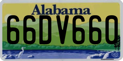 AL license plate 66DV660