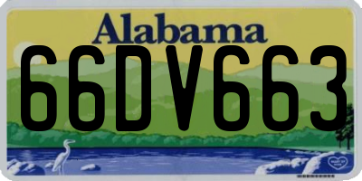 AL license plate 66DV663