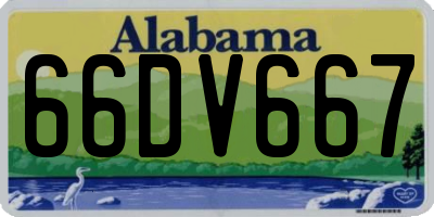 AL license plate 66DV667