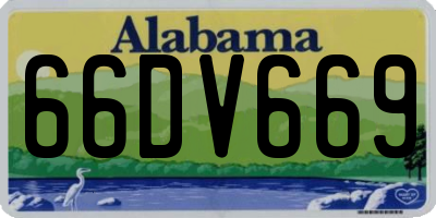 AL license plate 66DV669