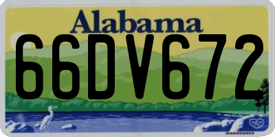 AL license plate 66DV672