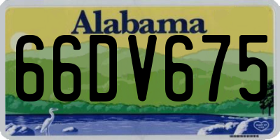AL license plate 66DV675