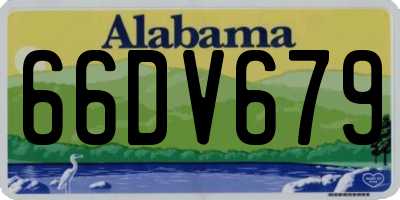 AL license plate 66DV679