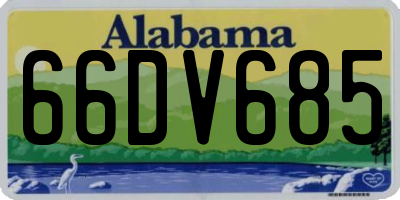 AL license plate 66DV685