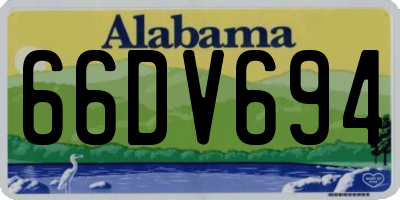 AL license plate 66DV694