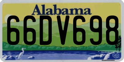 AL license plate 66DV698