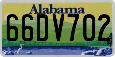 AL license plate 66DV702