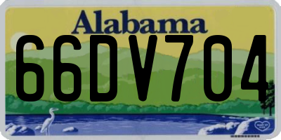 AL license plate 66DV704