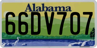 AL license plate 66DV707