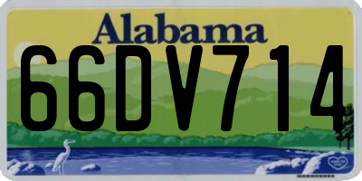 AL license plate 66DV714