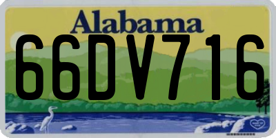 AL license plate 66DV716