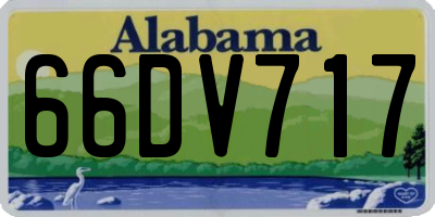 AL license plate 66DV717