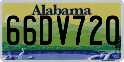 AL license plate 66DV720