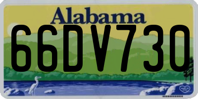 AL license plate 66DV730