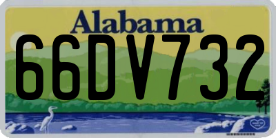 AL license plate 66DV732