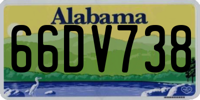 AL license plate 66DV738