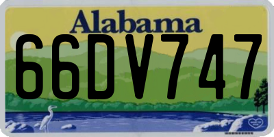 AL license plate 66DV747