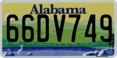 AL license plate 66DV749