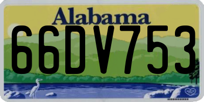 AL license plate 66DV753