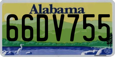 AL license plate 66DV755