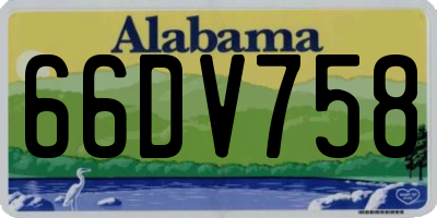 AL license plate 66DV758