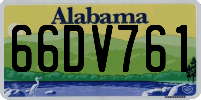 AL license plate 66DV761