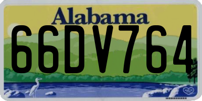 AL license plate 66DV764