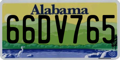 AL license plate 66DV765