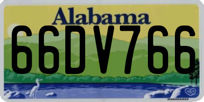 AL license plate 66DV766