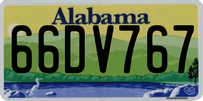 AL license plate 66DV767