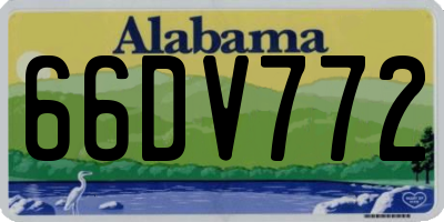 AL license plate 66DV772