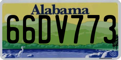 AL license plate 66DV773