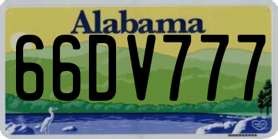 AL license plate 66DV777