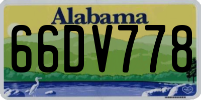AL license plate 66DV778