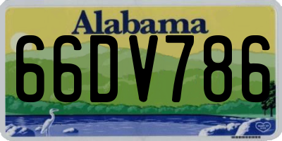 AL license plate 66DV786