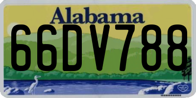 AL license plate 66DV788