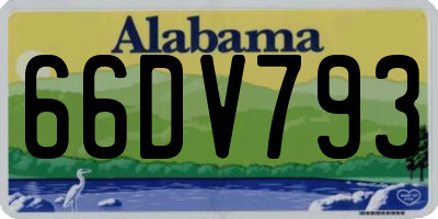 AL license plate 66DV793