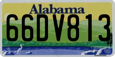 AL license plate 66DV813