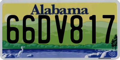 AL license plate 66DV817