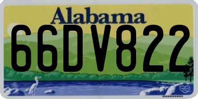 AL license plate 66DV822