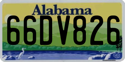 AL license plate 66DV826