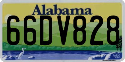 AL license plate 66DV828