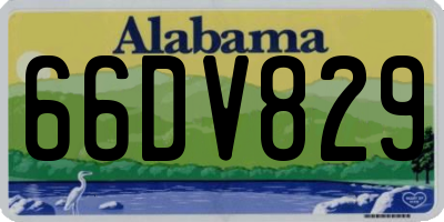 AL license plate 66DV829