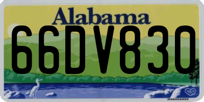 AL license plate 66DV830