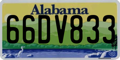 AL license plate 66DV833