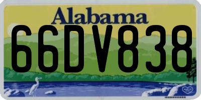 AL license plate 66DV838