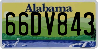 AL license plate 66DV843