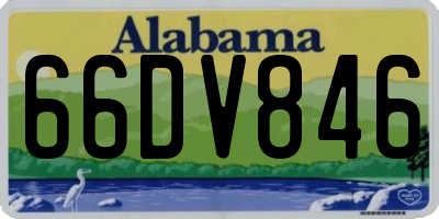 AL license plate 66DV846